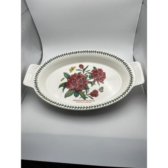 Portmeirion Botanic Garden large Rhododendron oval serving gratin dish - Picture 2 of 9